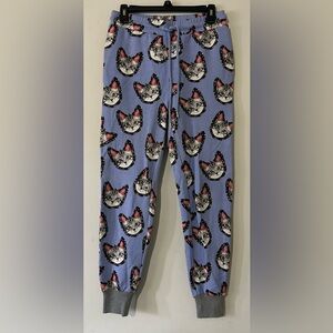 Markus Lupfer Blue Cat Print Joggers